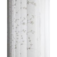 魔术贴免打孔客厅飘窗白纱遮光窗帘纱帘窗纱阳台透光不透人挂钩式