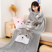 毯子办公室小毛毯单人午睡休闲毯可穿式沙发盖毯学生披肩披风斗篷