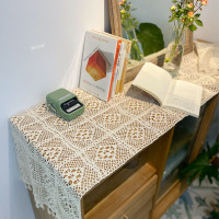 北欧电视柜盖布长方形家用蕾丝盖巾鞋柜斗柜桌布桌旗复古布艺长条