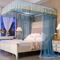 导轨蚊帐u型加厚轨道夏天家用方便拆洗公主2021年新款免安装加密