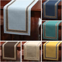 美式桌旗新中式茶旗布禅意席茶几桌布现代简约北欧床旗餐桌茶桌布