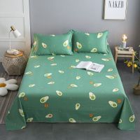 床单纯棉全棉双人2米加厚单子保暖床单件学生宿舍0.9m床被单|牛油果 250x230cm[2.0m床适用]