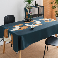 日式桌布和风防水防油免洗棉麻餐桌布中式禅意电视柜茶几桌布定制