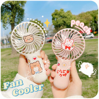 小卡通手持夏天宿舍迷你可爱静音充电桌面手持随身便携式电扇