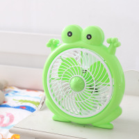 青蛙卡通迷你台式小电学生宿舍床上静音小型办公转页家用台扇