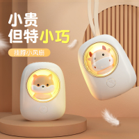 挂脖小小型迷你懒人便携式学生厨房随身静音可充电网红儿童可爱少女挂颈脖子涡轮空调电扇大风力