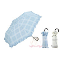 日本公主荷叶花边防晒伞超轻折叠遮阳太阳雨伞彩胶防紫外线女