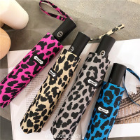 韩国chic彩色豹纹长柄伞抗风自动晴雨防紫外线性感小野猫女神雨伞