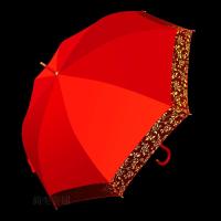 结婚新娘大红色伞出嫁雨伞婚庆伞纯色伞简约蕾丝全自动复古长柄伞