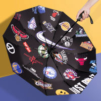 nba雨伞全自动超大号抗风双人晴雨两用伞折叠太阳伞男士学生帅气