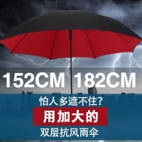 双层超大雨伞511长柄自动暴雨抗风伞迎宾直柄男特大号定制 防晒女