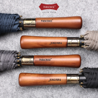 雨伞男长柄日本双层超大号复古简约英伦商务木柄抗暴雨直杆防风伞