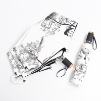 复古风雨伞女晴雨两用简约防晒防紫外线太阳伞遮阳男自动折叠便携