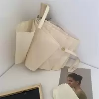 软糯软糯的~枫木手柄雨伞折叠便携纯色雨伞男女