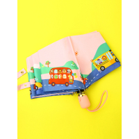 全自动收缩儿童雨伞女小学生男小孩折叠轻便小上学电动雨具太阳伞