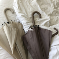 手柄太可了!只有我家才有的 纯色长柄雨伞手柄同色ins男女