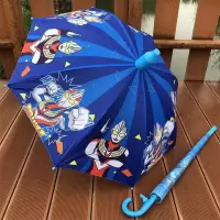 奥特曼卡通自动小学生男女孩儿童宝宝小孩遮阳长柄晴直柄创意雨伞