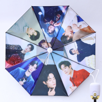 肖战同款明星雨伞王一博陈情令折叠伞黑胶全自动晴雨两用太阳伞