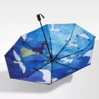 自动伞ins风折叠雨伞女晴雨两用遮阳伞防紫外线女全自动太阳伞