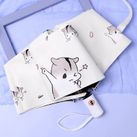 全自动女太阳伞防晒防紫外线学生卡通可爱晴雨两用折叠遮阳伞