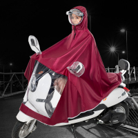 骑行雨衣雨披成人套装雨具双帽檐摩托车电动连体雨衣单人双人