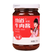 仲景 劲道牛肉酱 210g 瓶装 鲜辣味 精选牛肉 大颗肉粒 佐餐开味 拌饭面条泡面好搭档