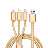 优束 苹果/Type-c/安卓一拖三数据线三合一充电线 适用iPhoneX/XS Max/XR/小米华为p30安卓手机