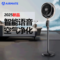 艾美特2025年新款语音空气循环扇家用电风扇负离子净化过滤落地扇直流变频智能电扇FA18-SRDI19