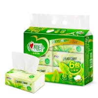 心相印茶语三层压花软抽纸100抽6包