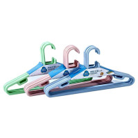 茶花塑料衣架(1×5支)装 衣架 干湿两用防滑加厚衣架07061T