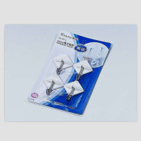 茶花(CHAHUA)粘钩正品2913粘胶创意可爱塑料钩强力承重厨房挂钩(1X4)