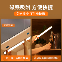 无线充电人体感应小夜灯免布线家用夜间过道衣柜led柜底橱柜灯条