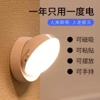 充电人体感应灯家用节能小夜灯卧室声控不插电走廊卫生间照明灯
