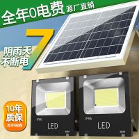 太阳能灯家用亮庭院灯户外防水投光灯新农村室内外照明路灯