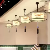 新中式客厅吊灯吸顶灯卧室餐厅过道走廊吊灯简约中国风酒店吧台灯