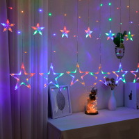 窗帘星星灯卧室阳台装饰灯闪灯串灯满天星彩灯浪漫房间装饰灯
