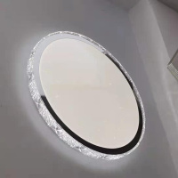 简约现代薄吸顶灯圆形卧室灯房间灯大气家用过道水晶阳台灯