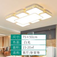2021年新款客厅灯吊灯灯具简约现代长方形套餐大灯吸顶灯卧室|暮光75*50cm96瓦 白光