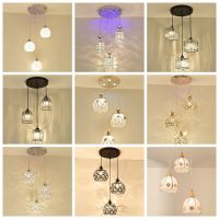 餐厅轻奢吊灯现代简约三头水晶灯北欧创意饭厅卧室个性灯具