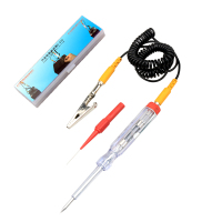 3-32v通用汽车测电笔led多功能试灯电笔线路检测验电工专用维修|[透明壳]三灯合一试电笔可测3-32V以内