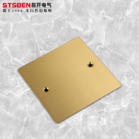 120型全铜地插盖板 地插盲板 86型铜地插遮挡板 带出线孔地插盖板