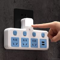 铜插座多功能插座转换器无线一转多孔转换插头usb插排板夜灯