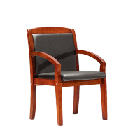草野家具实木斜扶手椅办公椅会议椅休闲椅CY-8830型