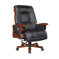 草野家具真皮老板椅可躺办公椅按摩大班椅舒适久坐电脑椅家用转椅高档椅子CY-8856型