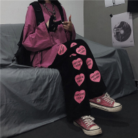 伊努特裤子女春秋2021新款韩版ins显瘦百搭高腰垂感阔腿裤宽松休闲裤潮