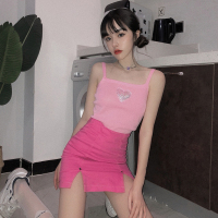 伊努特复古小吊带女内搭夏季辣妹针织背心ins外穿爱心短款春款上衣秋潮