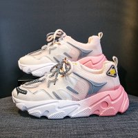 伊努特炸街老爹鞋女ins潮显脚小休闲彩色运动鞋2021年春秋新款网红火