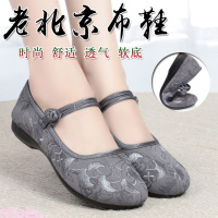 伊努特老北京布鞋女春夏秋季平底单鞋妈妈鞋软底绣花鞋民族风跳舞鞋