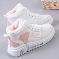 伊努特沐琹高帮鞋女2021新款秋冬季鞋子百搭潮鞋冬鞋初中学生加绒棉鞋运动鞋