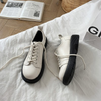 伊努特厚底英伦风小皮鞋女秋冬季2021年新款复古松糕休闲圆头单鞋